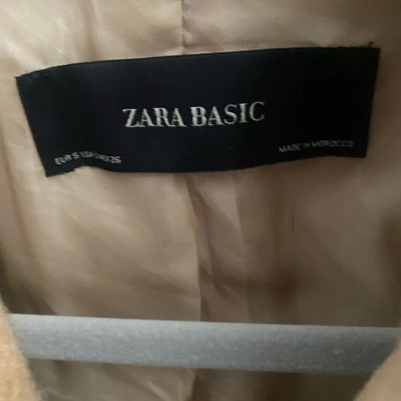 ZARA BASIC TAN COAT - Picture 3 of 5